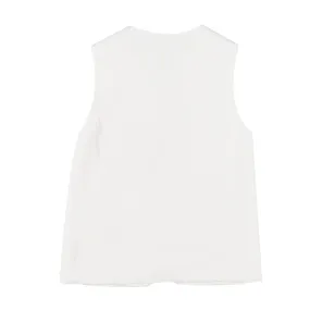 Gilet Giacinto Bianco Panna Bambina E Teenager