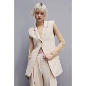 Gilet smanicato un bottone patrizia pepe
