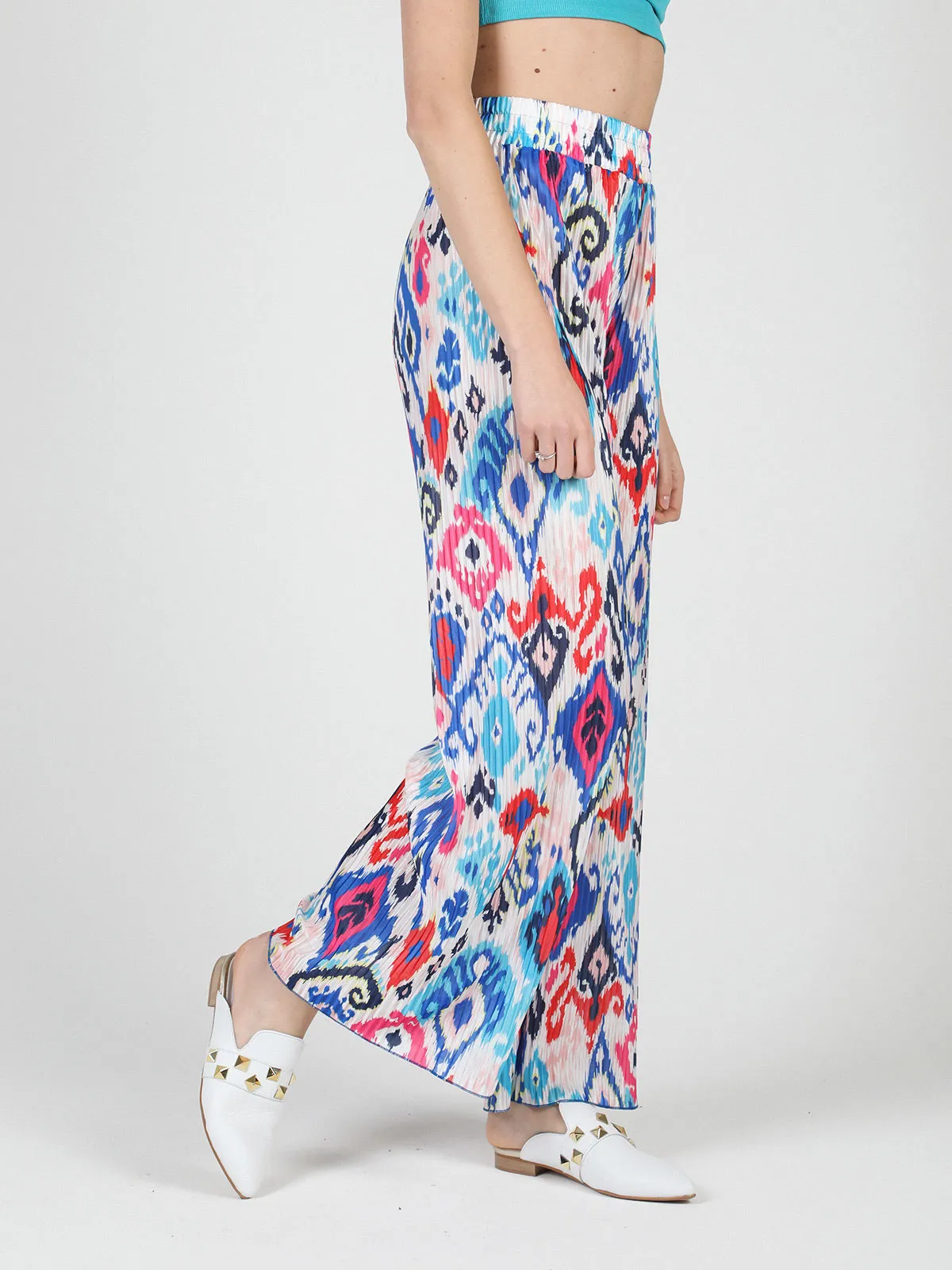 Gladys Pantalon palazzo léger coloré pour femme