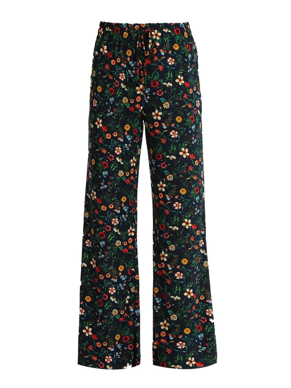 Gladys Pantalon palazzo à fleurs pour femme
