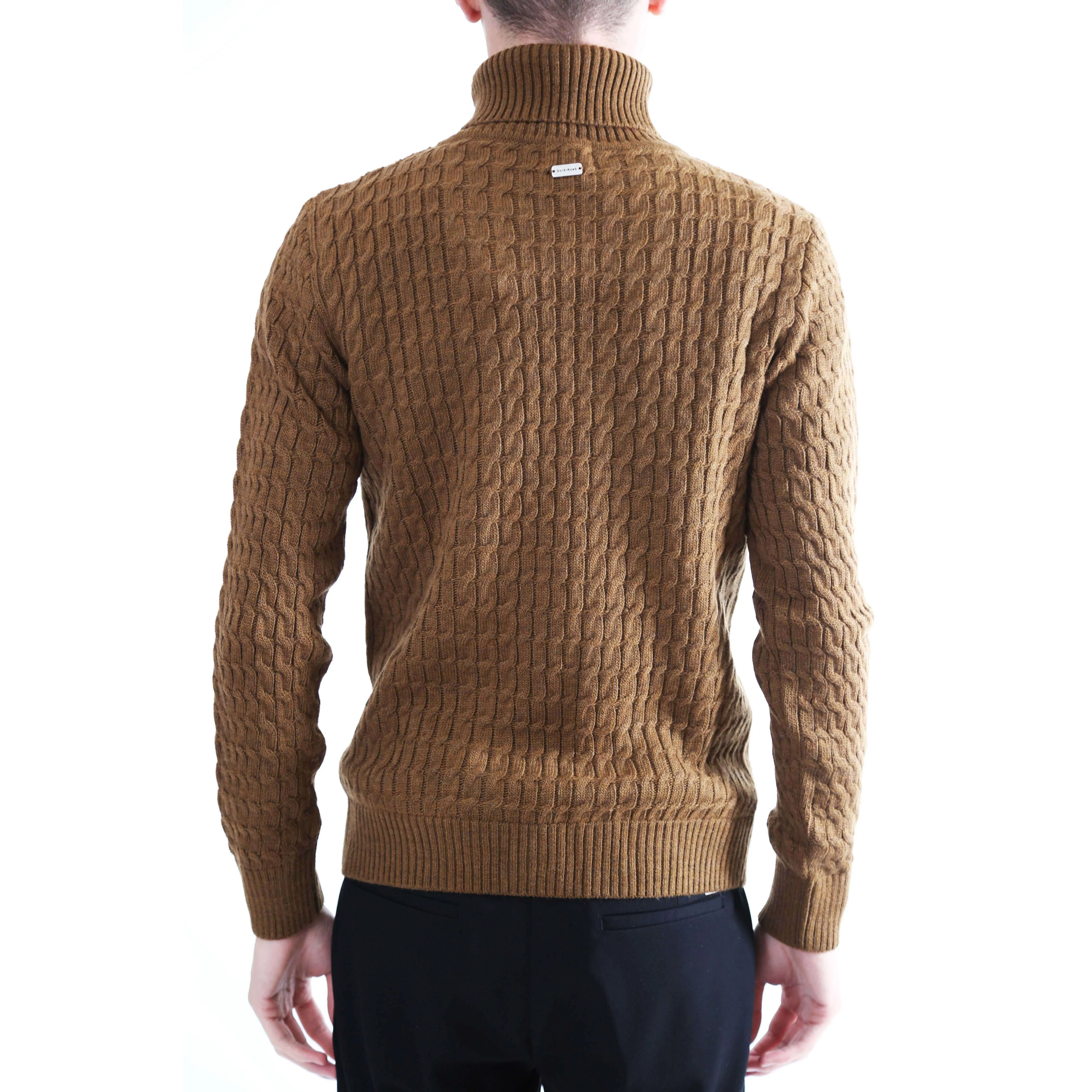 Gold Rush Uomo Maglia Pullover Dolcevita High Neck Sand