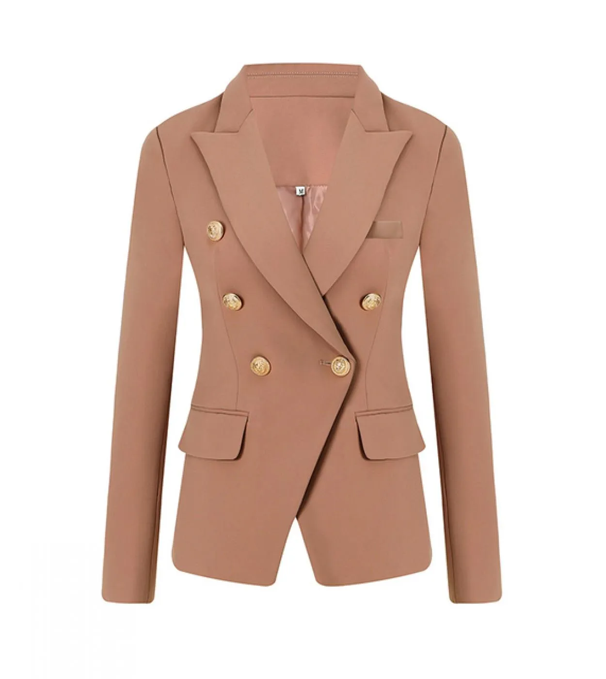 Harleyfashion Primavera Autunno Slim Doppiopetto Donna Blazer Ol Tinta unita Qualità Giacca Xxl Blazer