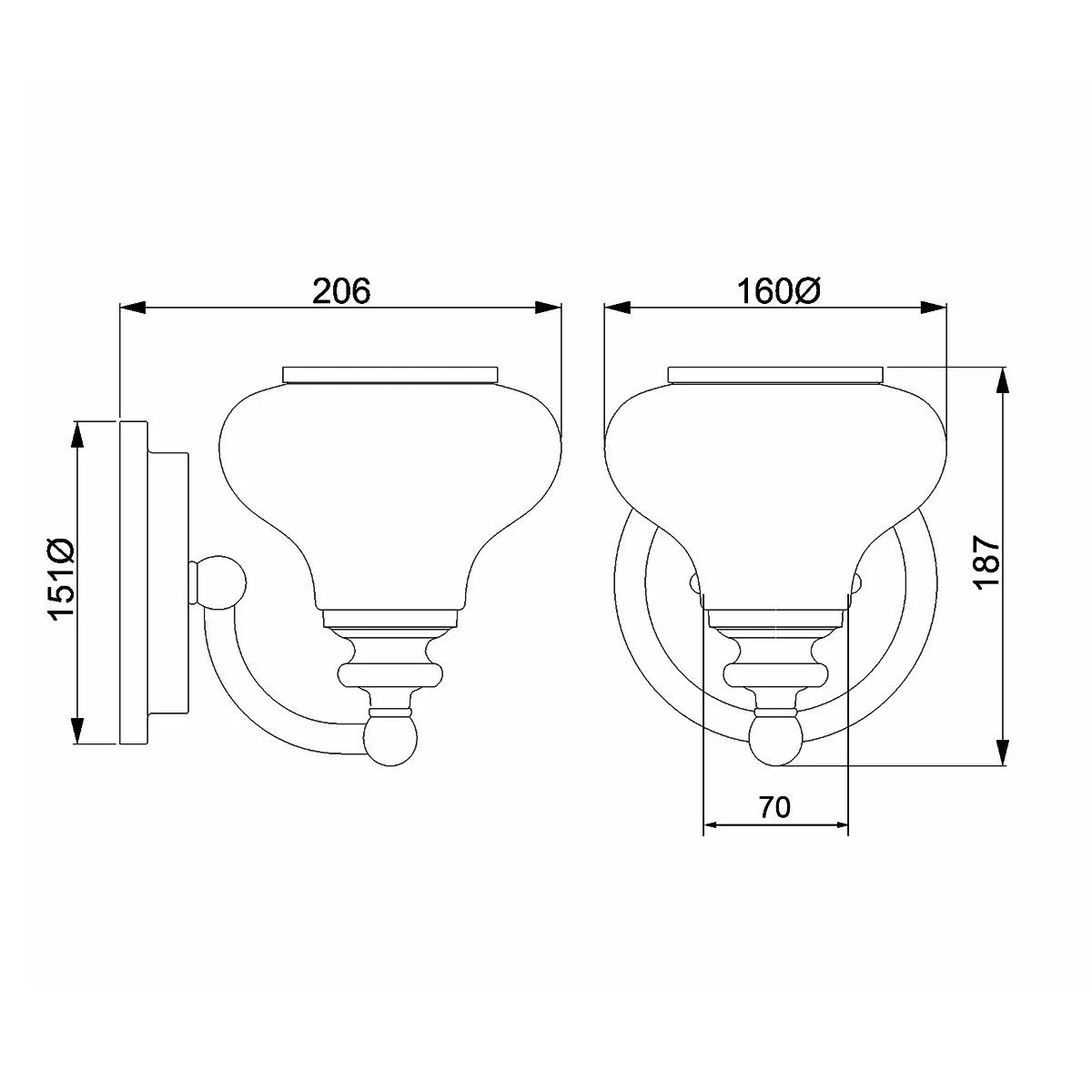 Hinkley  Lampada da parete in acciaio diffusore in vetro a LED G9 dal design moderno Ainsley - 3W