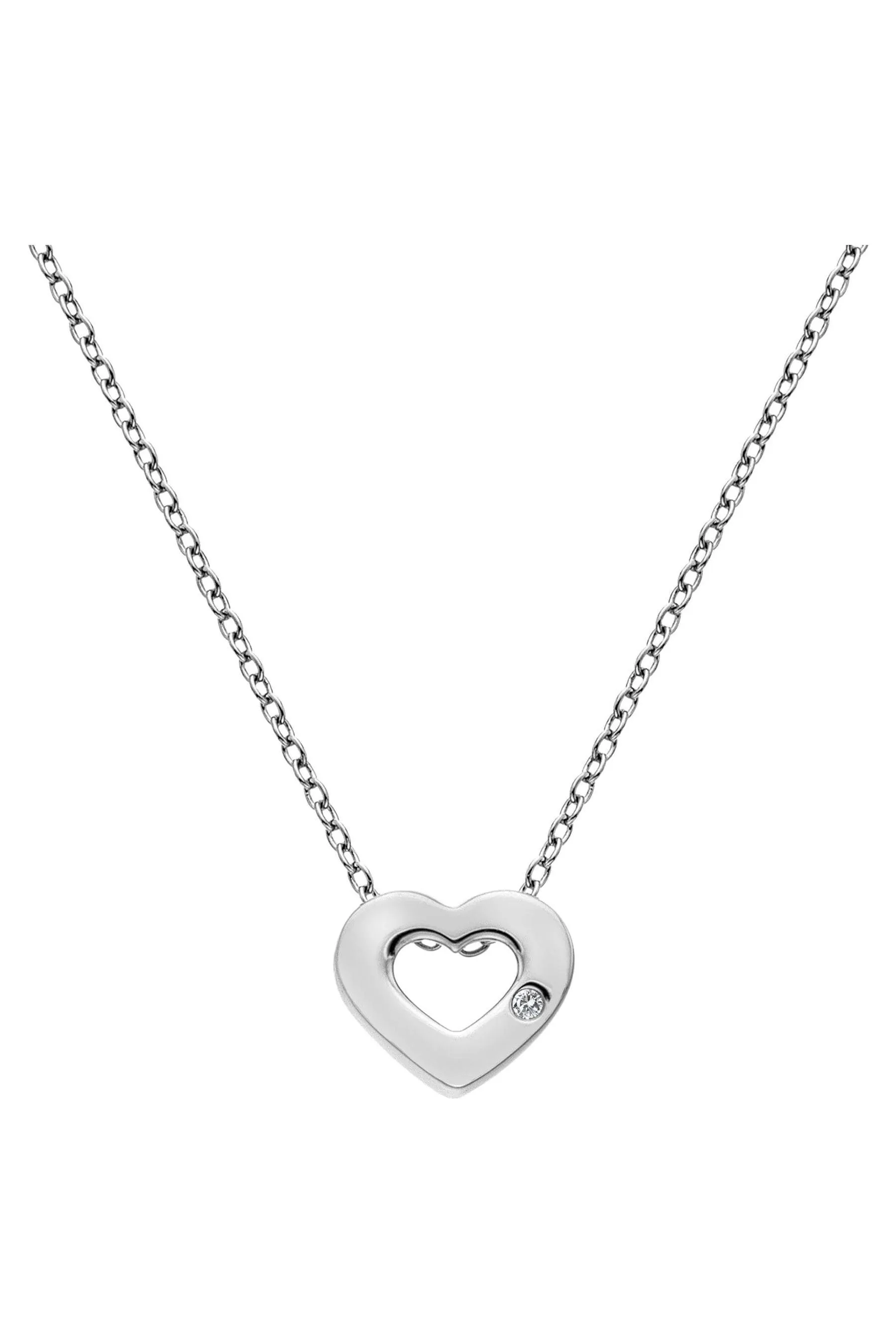 Hot Diamonds Argento Placcato Diamante Amuleto Ciondolo Collana    