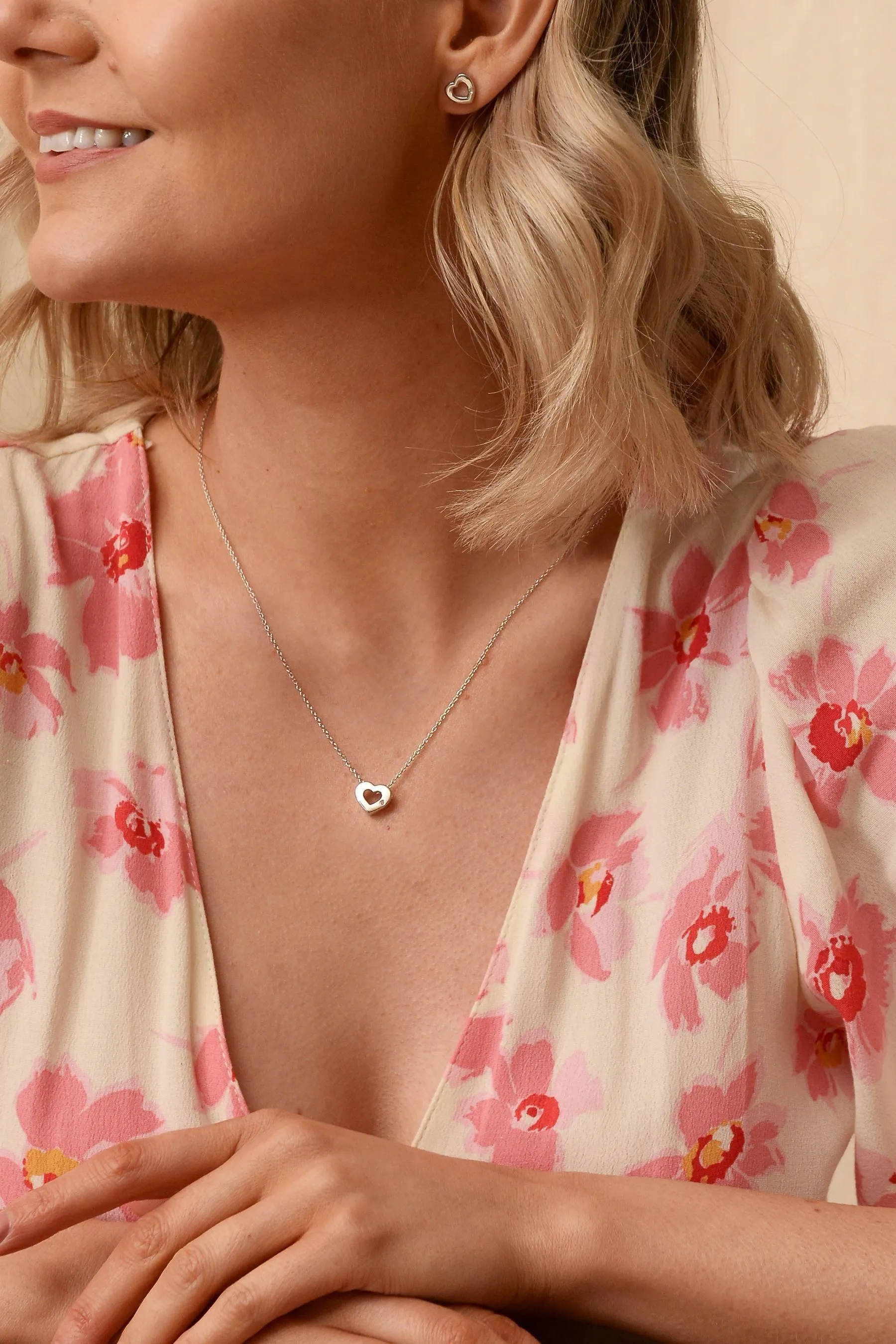 Hot Diamonds Argento Placcato Diamante Amuleto Ciondolo Collana    