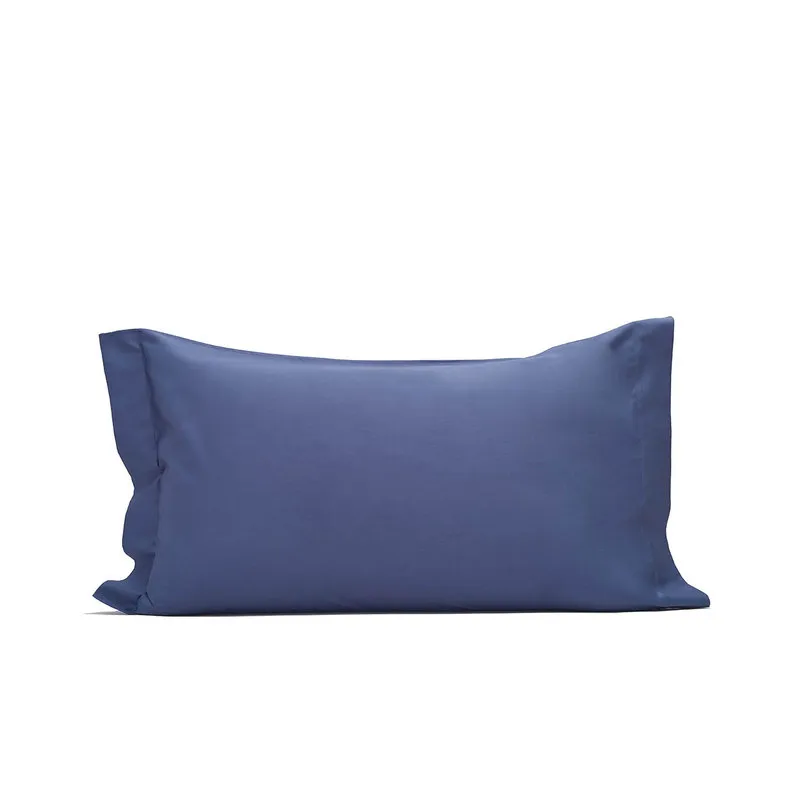 I rasi Completo Letto Raso Blu Avio Con Federe A Due Volani