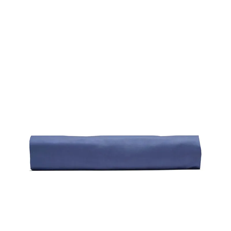 I rasi Completo Letto Raso Blu Avio Con Federe A Due Volani