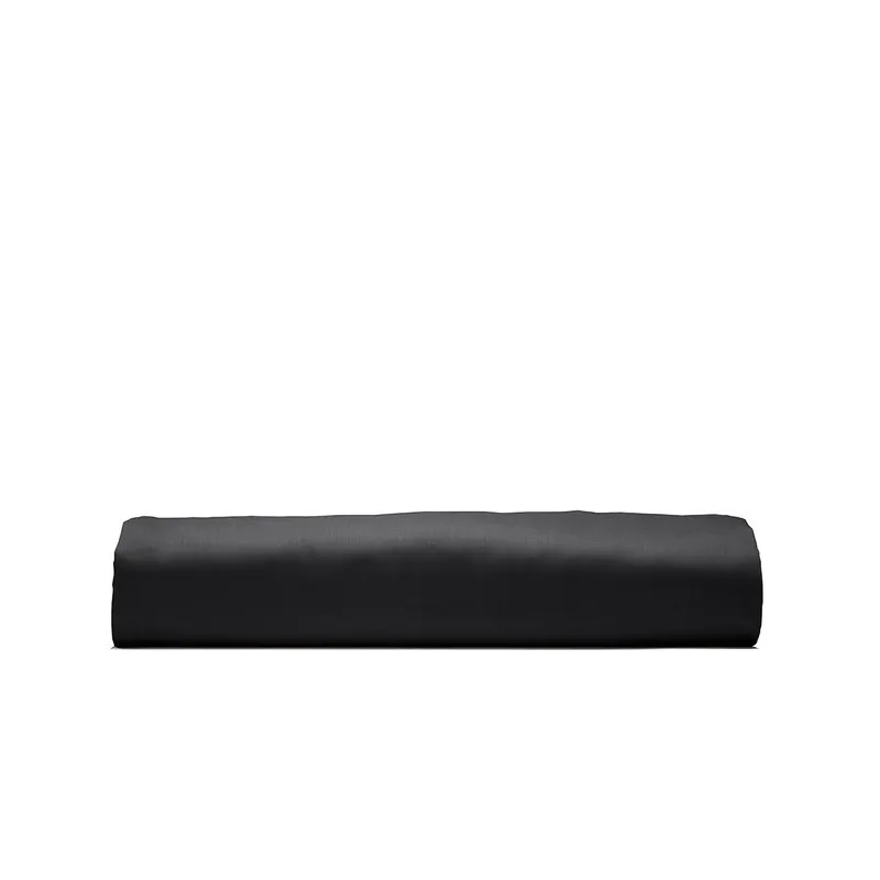 I rasi Completo Letto Raso Nero Con Federe A Due Volani