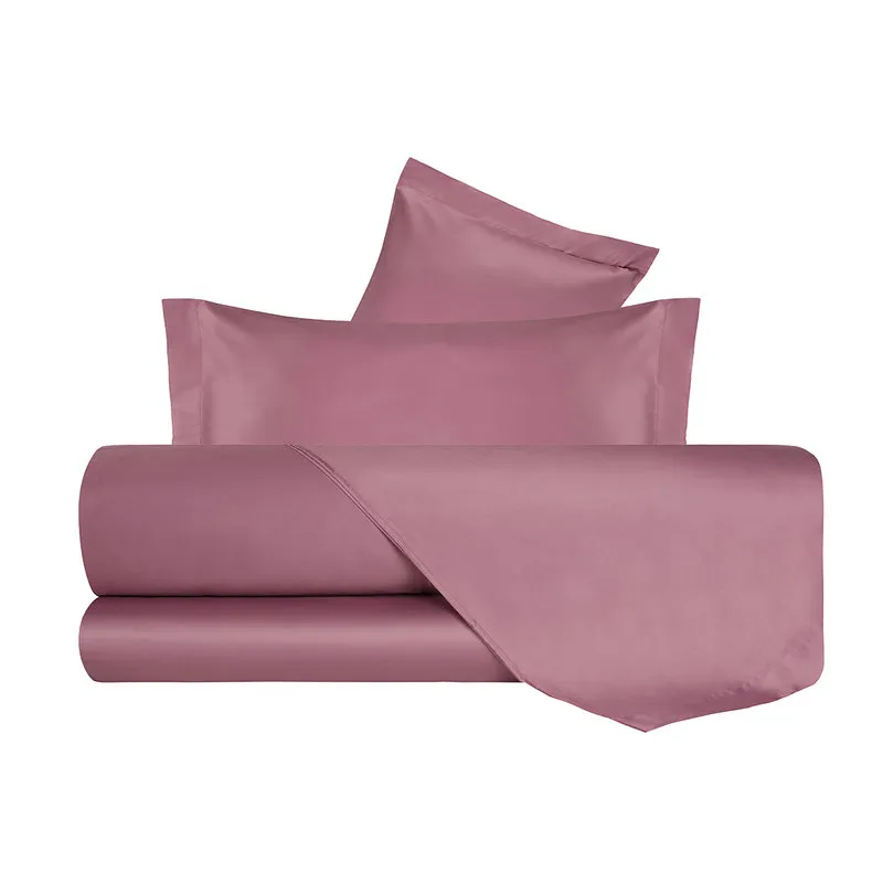 I rasi Completo Letto Raso Rosa Nostalgia  Con Federe A Due Volani