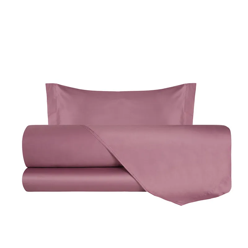 I rasi Completo Letto Raso Rosa Nostalgia  Con Federe A Due Volani