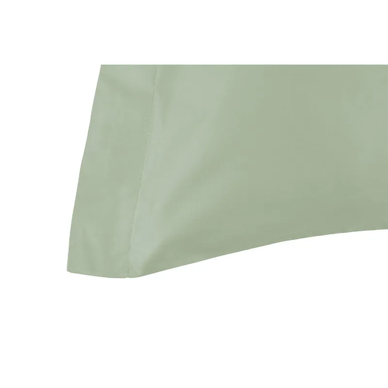 I rasi Completo Letto Raso Verde Lago  Con Federe A Due Volani