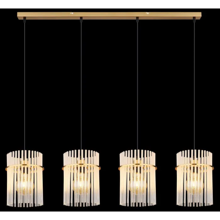 Illuminazione Globo Lighting Gorley Lampadario a sospensione Oro, 4-Luci