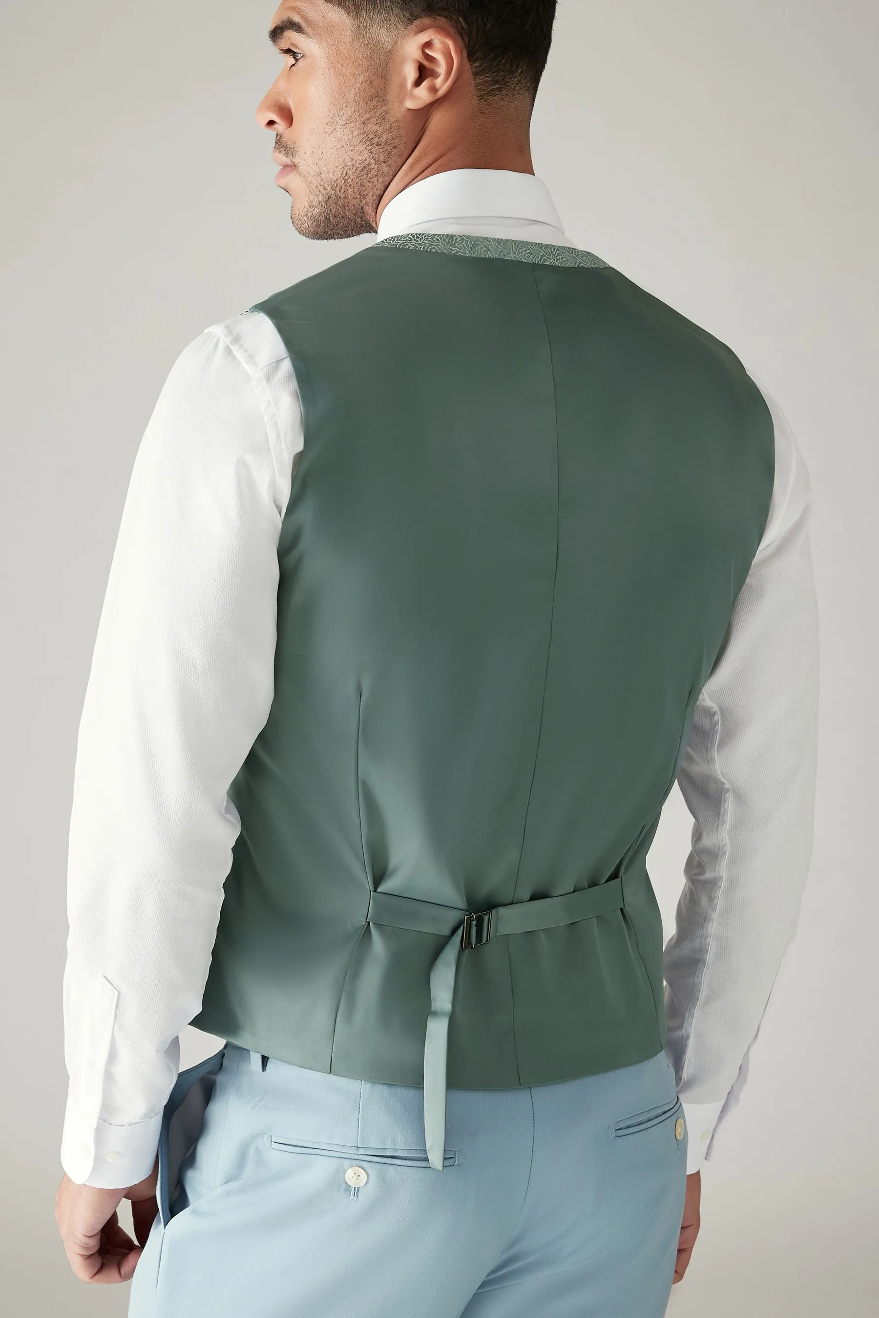 Jacquard regular con foglie - Gilet vestibilità attillata