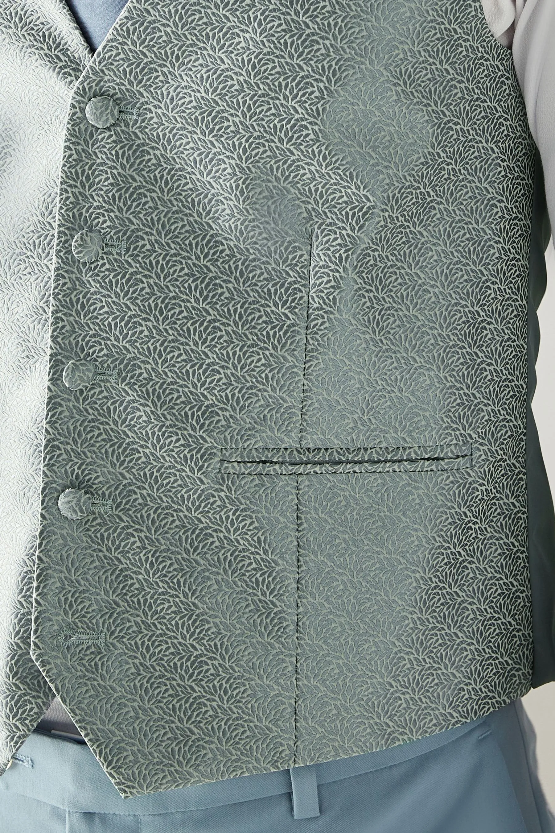Jacquard regular con foglie - Gilet vestibilità attillata