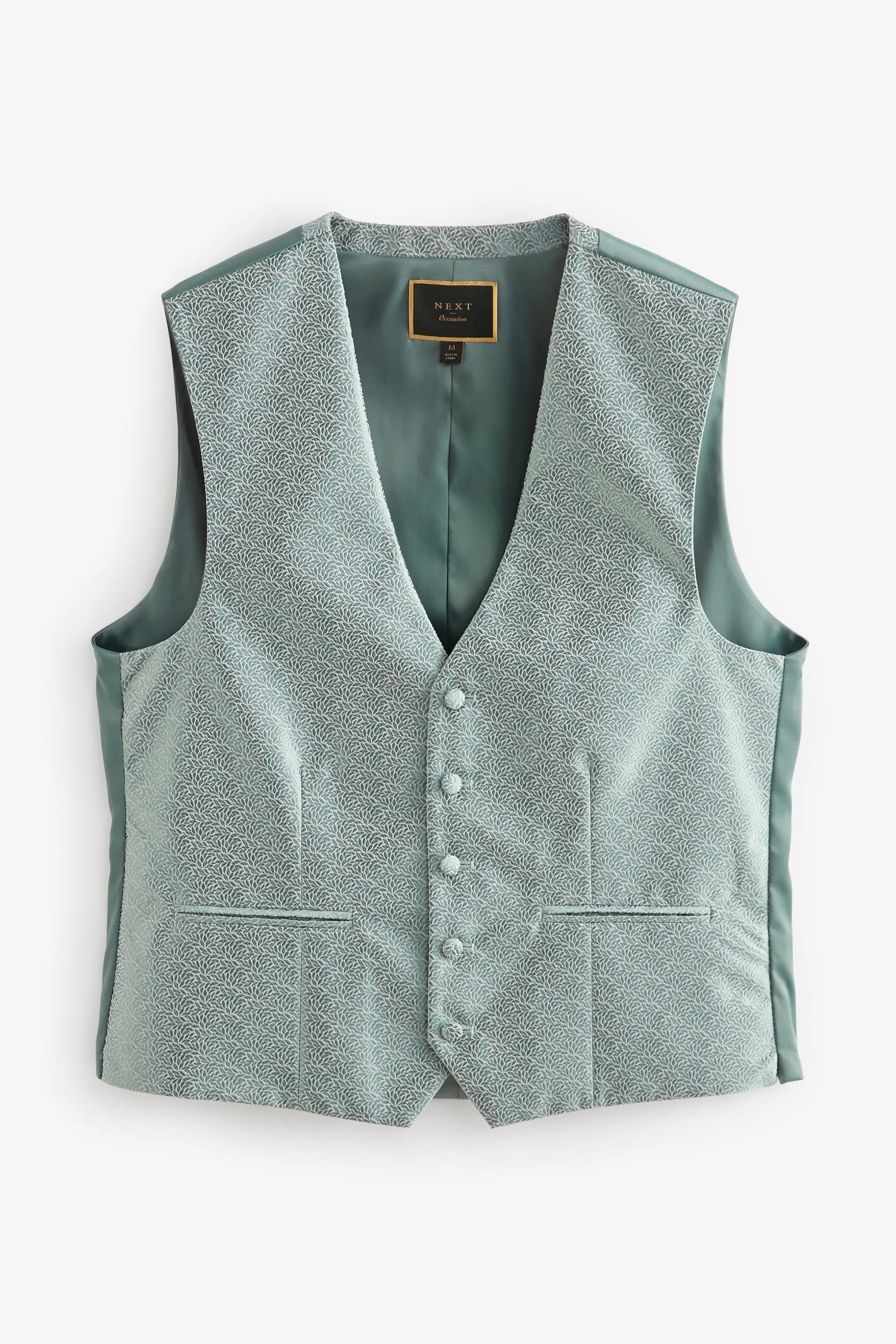 Jacquard regular con foglie - Gilet vestibilità attillata
