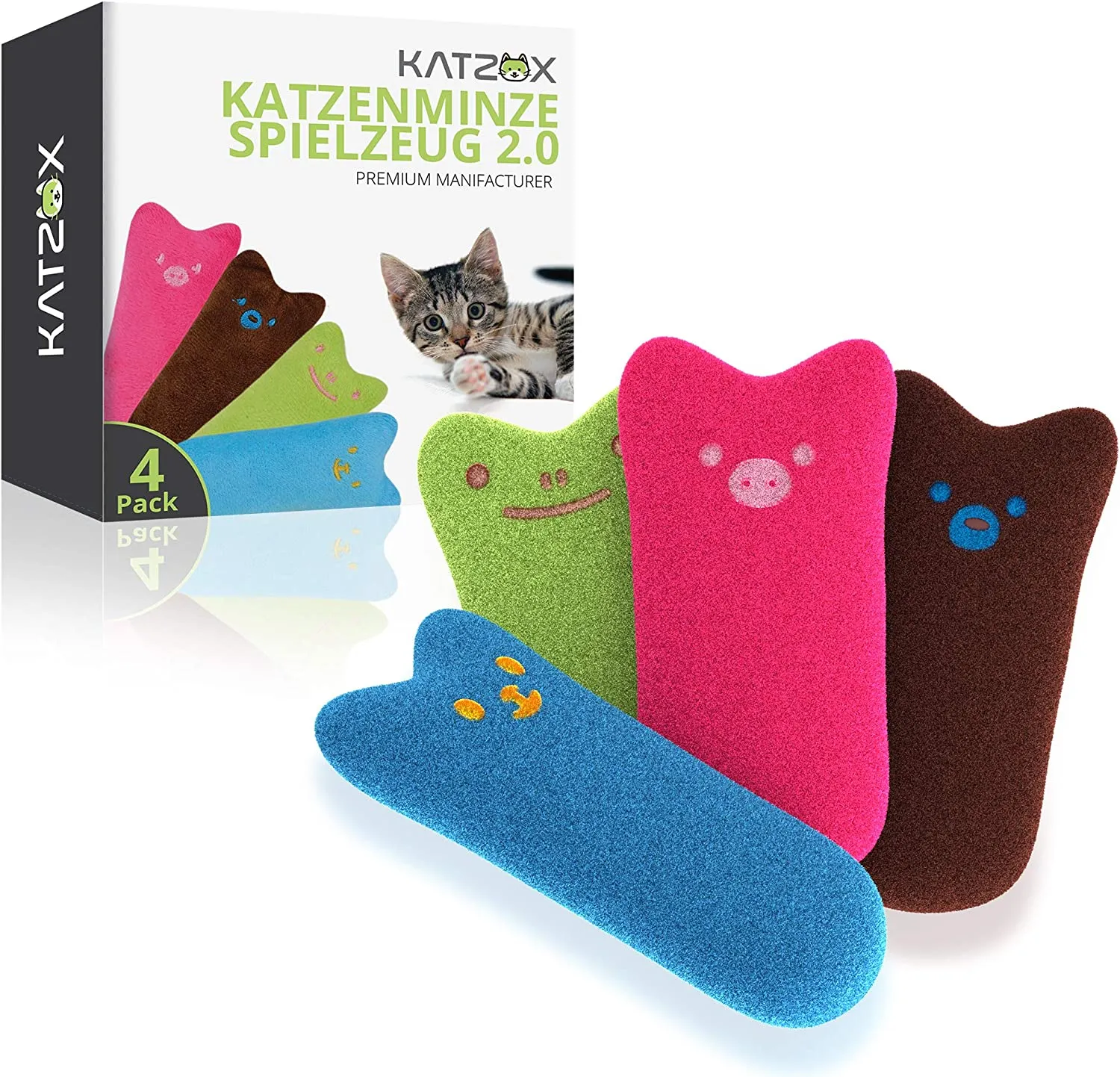 KATZOX Cuscini per gatti - Design migliorato 2021 I Cuscini all’erba gatta I Accessorio per gatti I Cuscini per gatti resistenti