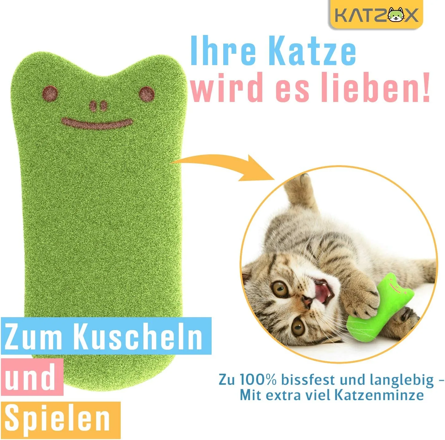KATZOX Cuscini per gatti - Design migliorato 2021 I Cuscini all’erba gatta I Accessorio per gatti I Cuscini per gatti resistenti