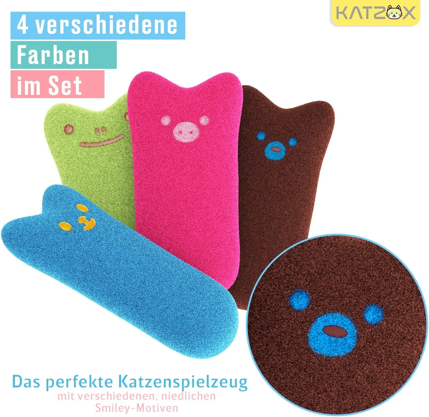 KATZOX Cuscini per gatti - Design migliorato 2021 I Cuscini all’erba gatta I Accessorio per gatti I Cuscini per gatti resistenti