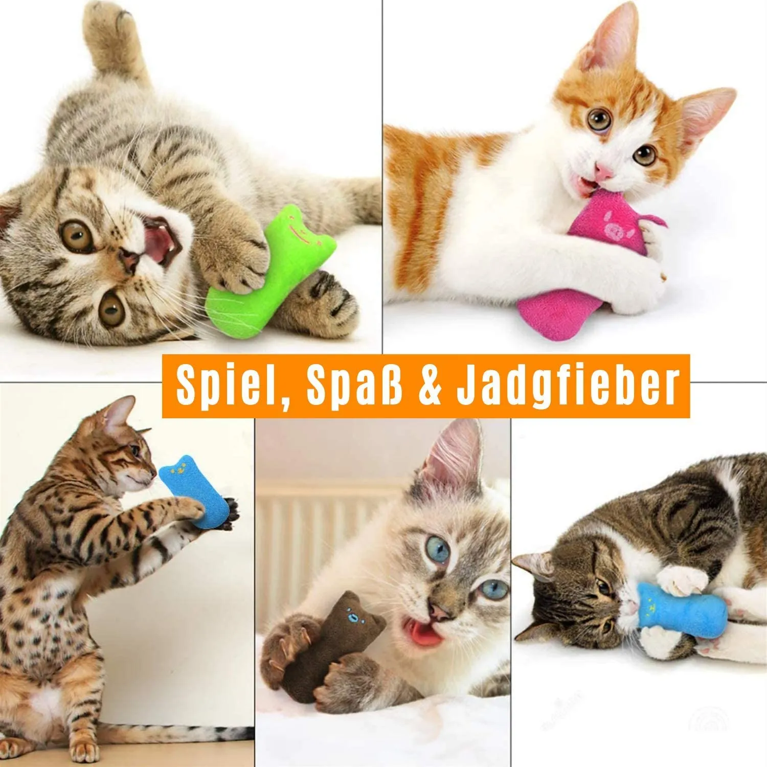 KATZOX Cuscini per gatti - Design migliorato 2021 I Cuscini all’erba gatta I Accessorio per gatti I Cuscini per gatti resistenti