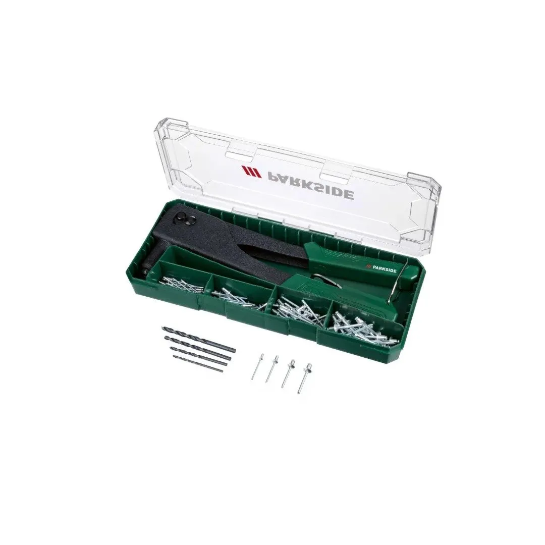 Kit rivettatrice per rivetti ciechi Parkside 110 pz 