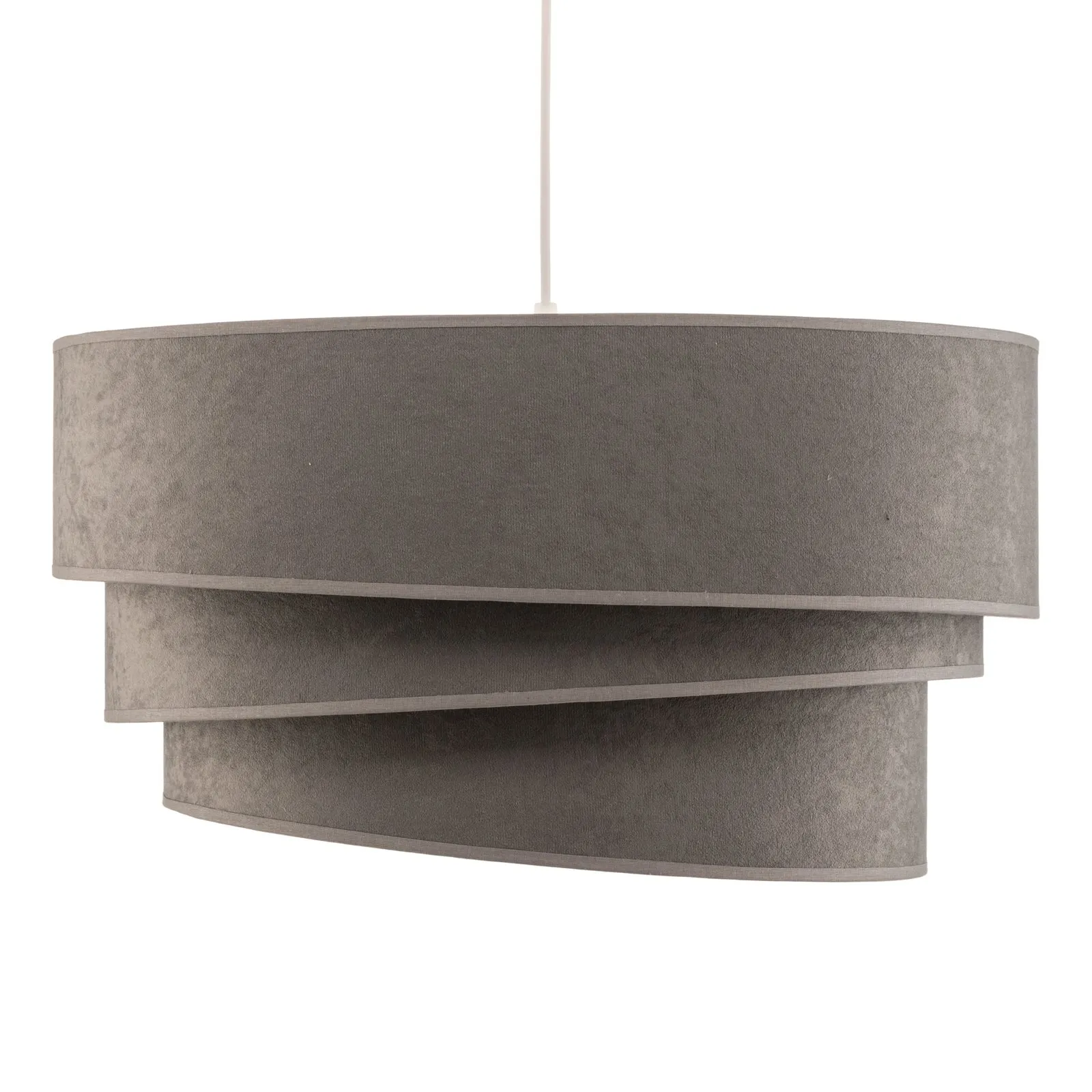 Lampada a sospensione Devon, grigio/bianco Ø45cm