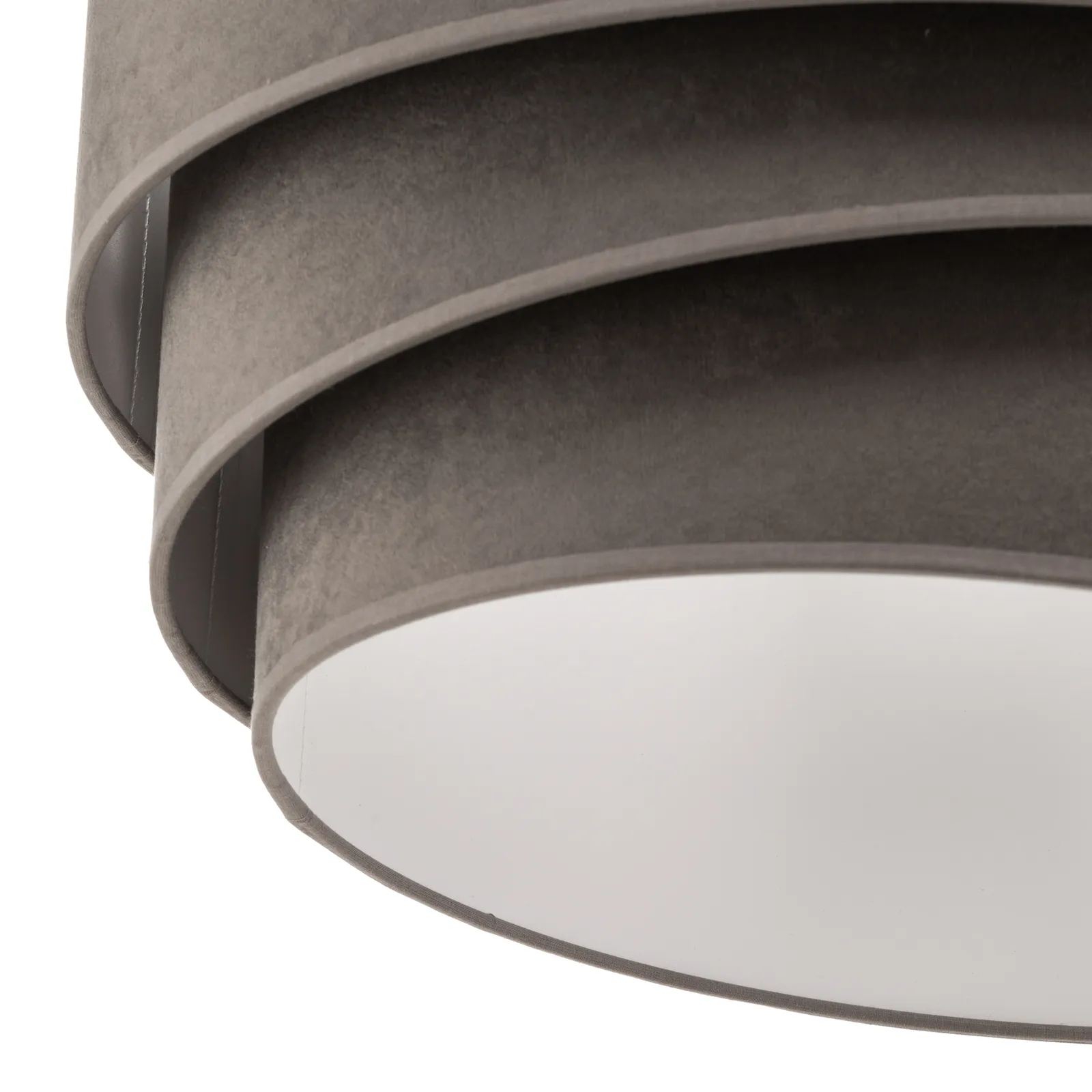 Lampada a sospensione Devon, grigio/bianco Ø45cm