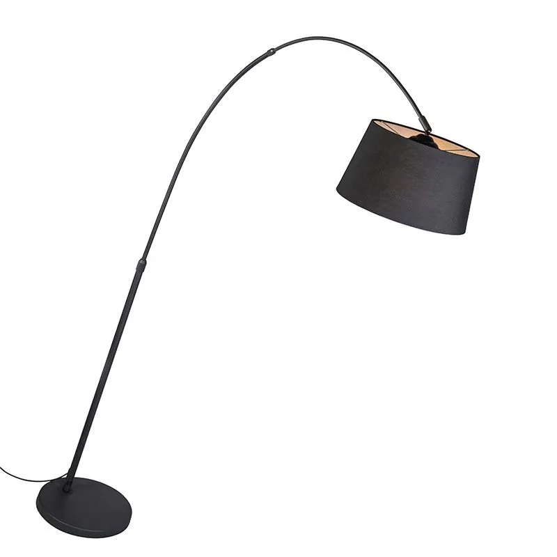 Lampada ad arco moderna intelligente nera con Wifi A60 - Arc Basic