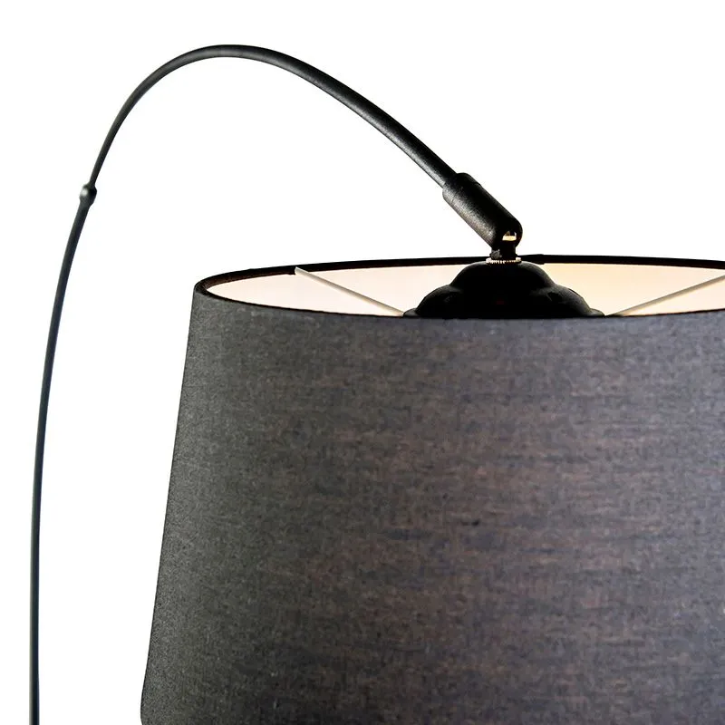 Lampada ad arco moderna intelligente nera con Wifi A60 - Arc Basic