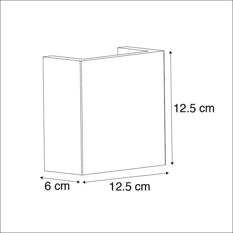 Lampada da parete industriale grigia con LED - Caja