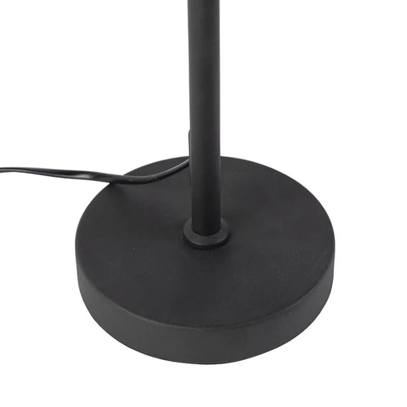 Lampada da tavolo velluto nero paralume marrone 25 cm orientabile - Parte