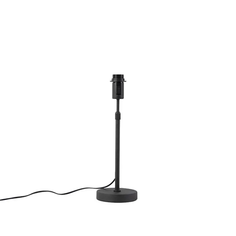 Lampada da tavolo velluto nero paralume marrone 25 cm orientabile - Parte