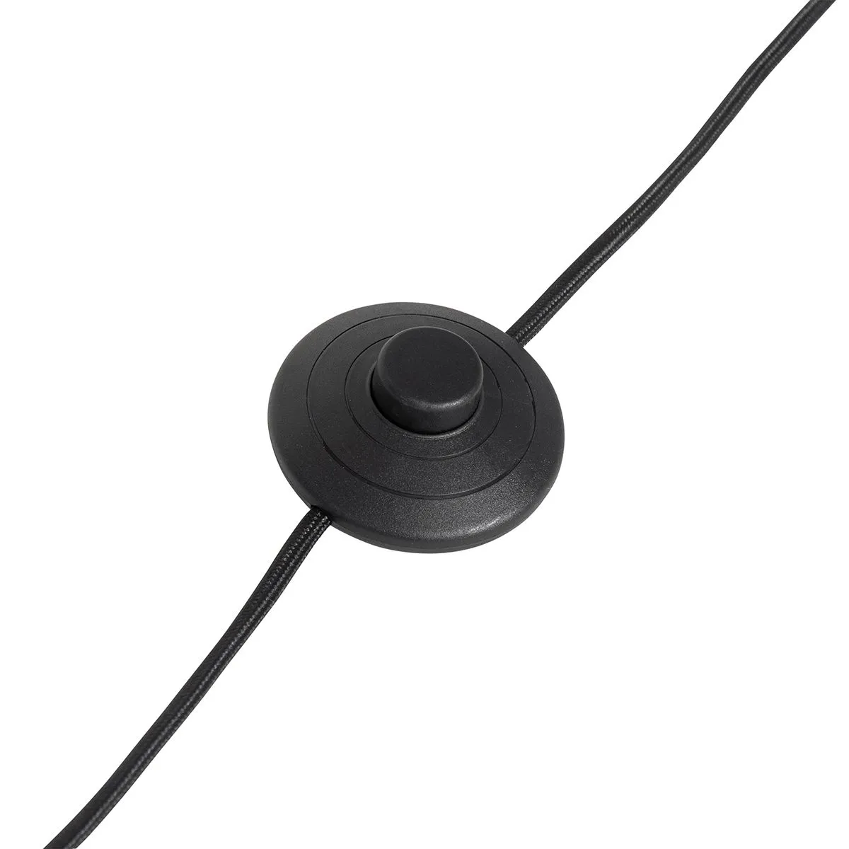 Lampada da terra Art Déco nera con vetro fumé a 3 luci - Ayesha