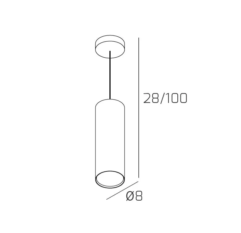Lampadario Moderno Cilindro Per Penisola 25 cm Led Gx53 Shape Top Light