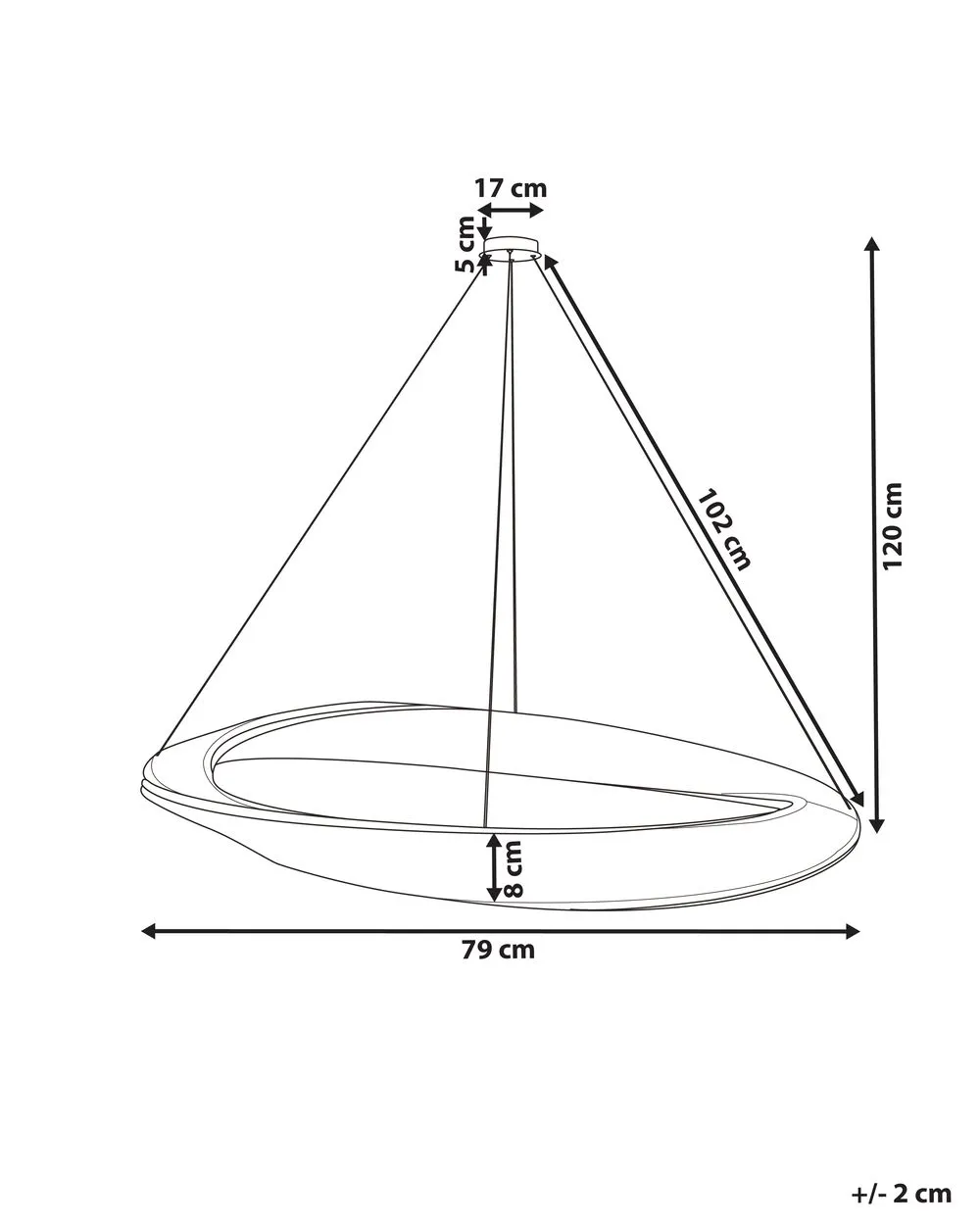LED Chandelier ROSENDE Metal Gold