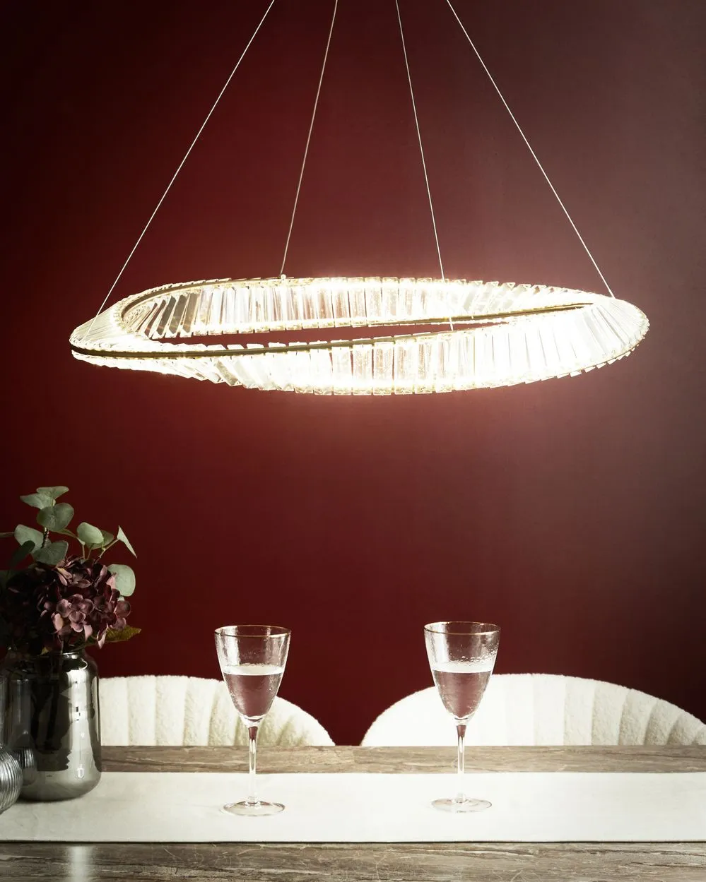 LED Chandelier ROSENDE Metal Gold