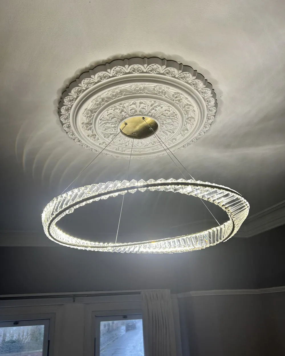 LED Chandelier ROSENDE Metal Gold