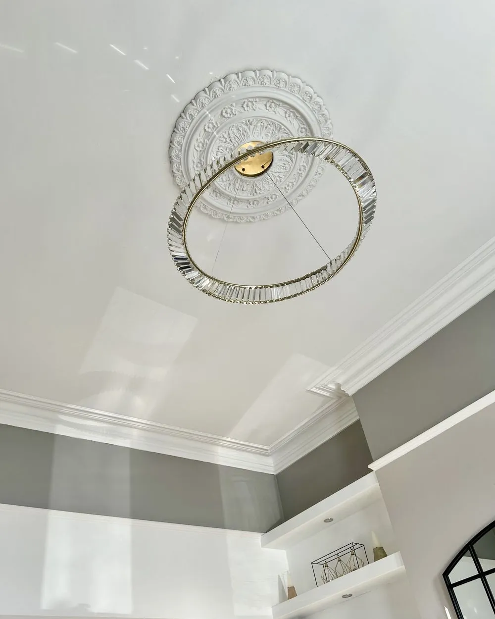 LED Chandelier ROSENDE Metal Gold