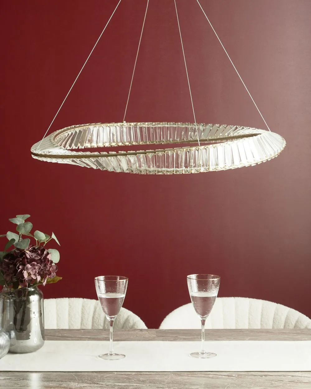 LED Chandelier ROSENDE Metal Gold