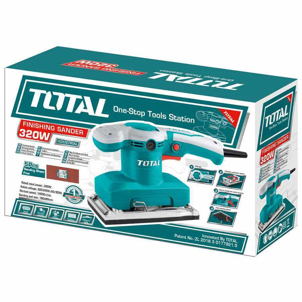 LEVIGATRICE ORBITALE 320W PER LEGNO MURO LUCIDATRICE TOTAL 