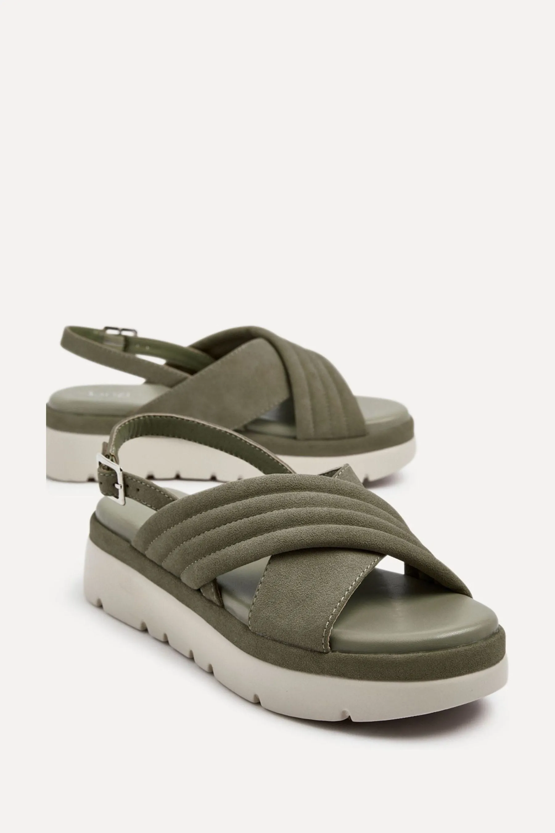 Linzi - Shae - Sandali imbottita incrociata con cinturino sul retro