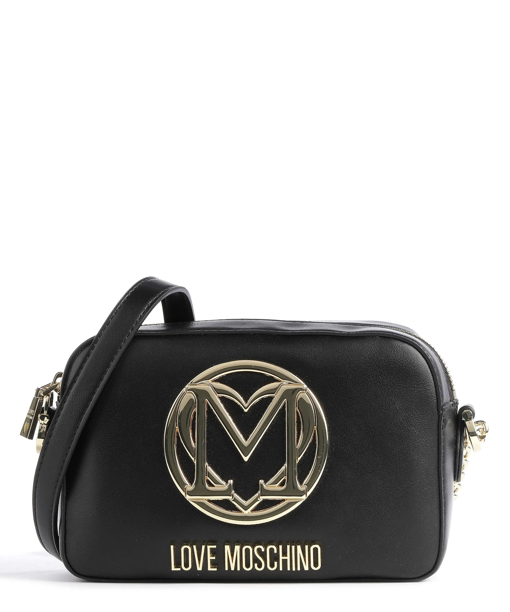  Love Moschino Supergold Borsa a tracolla pelle sintetica nero  