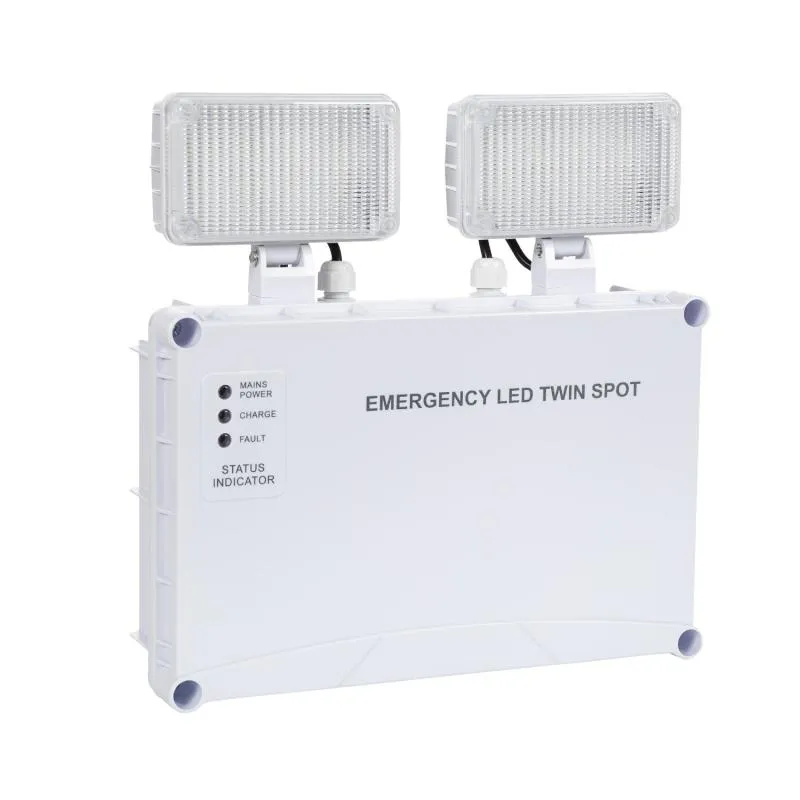 Luce di Emergenza LED Superficie 400lm Non Permanente TwinSpot