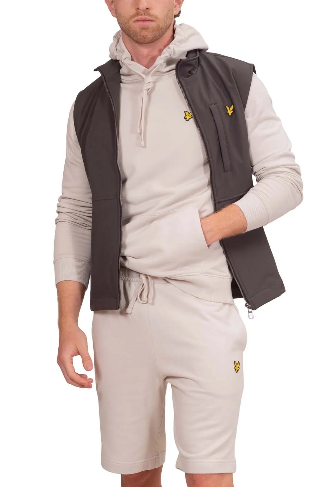 LYLE & SCOTT Felpa uomo con cappuccio e logo