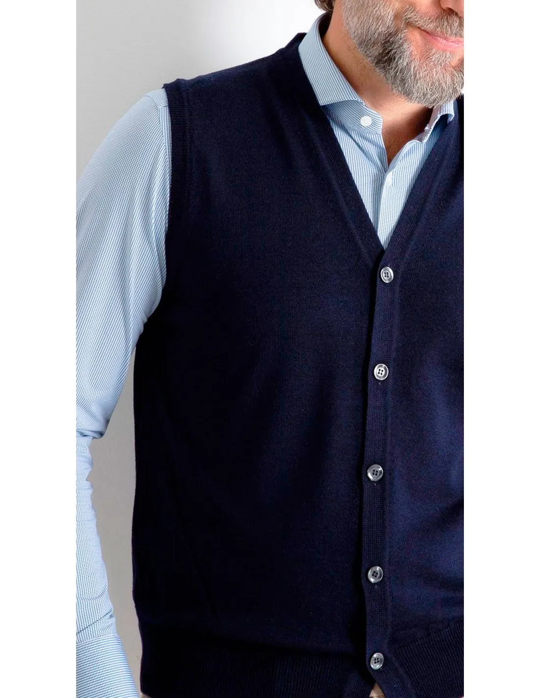 Maglia cardigan gilet sm lana blu taglie forti