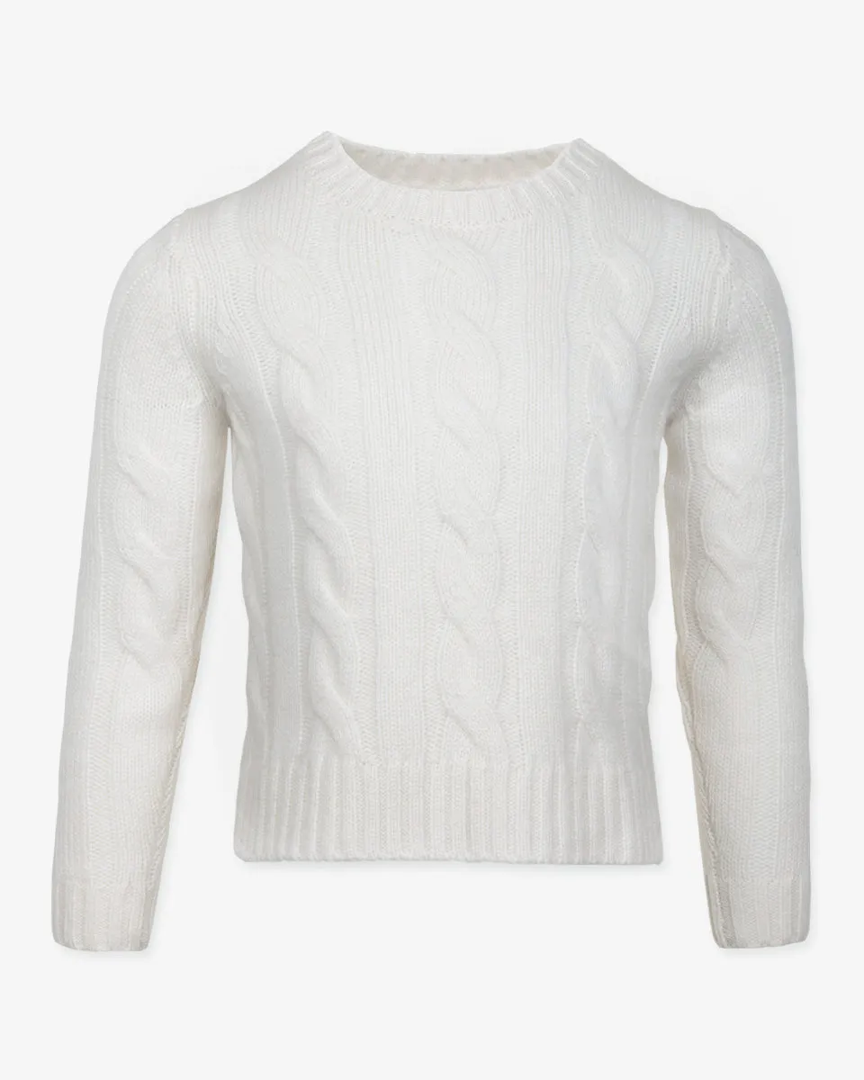 Maglia Cashmere Trecce Bambina