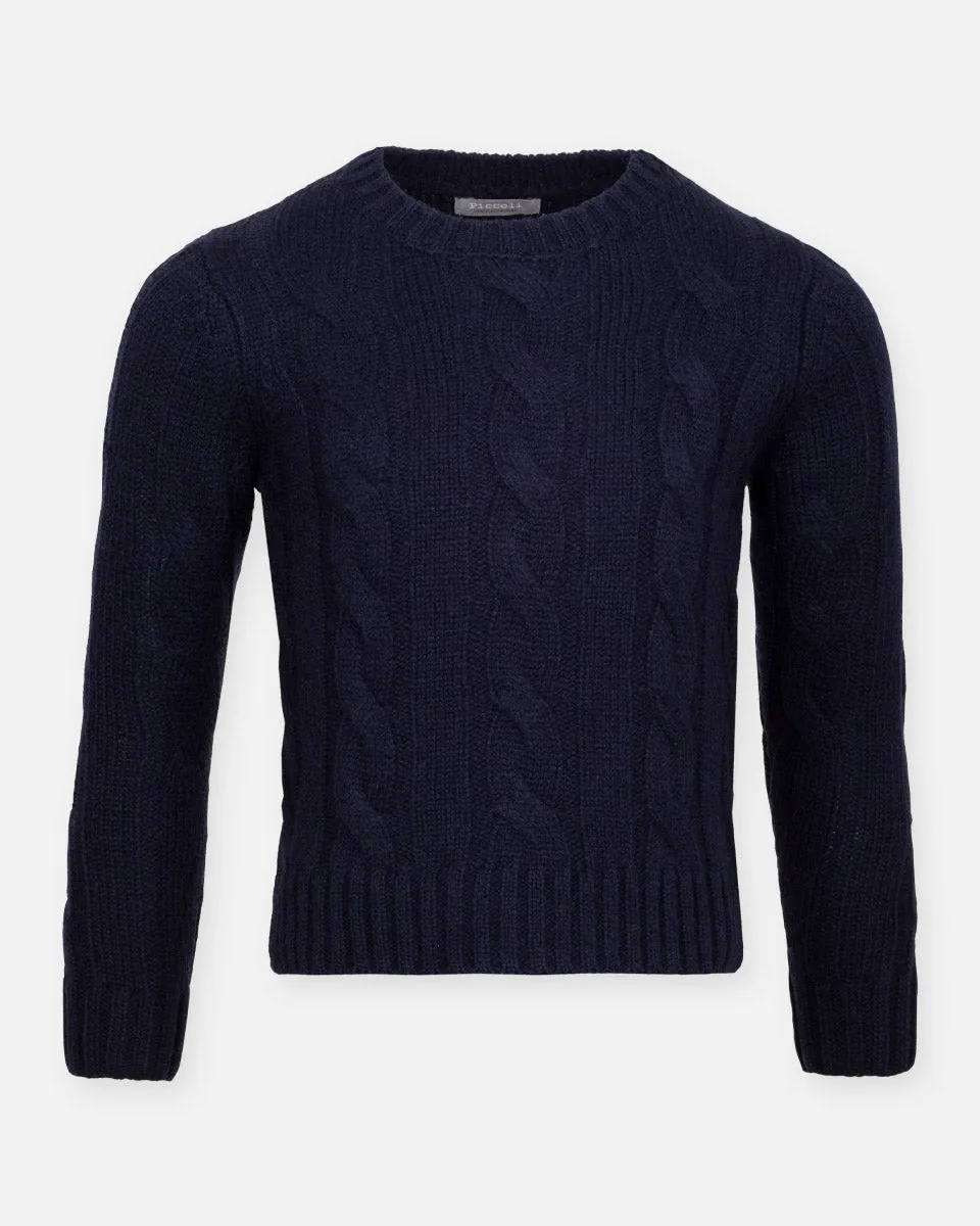 Maglia Cashmere Trecce Bambina