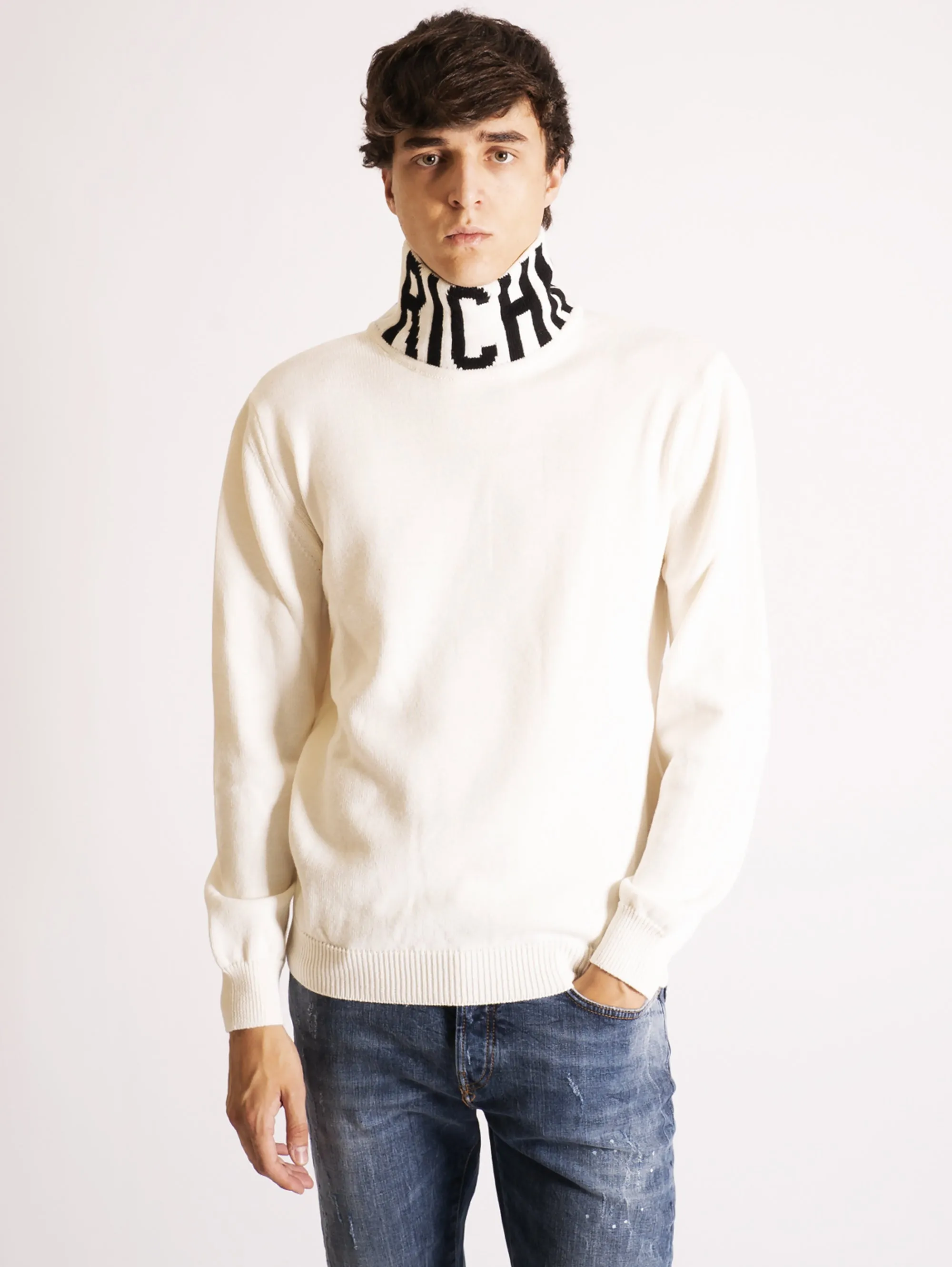 Maglia Collo Alto Bianco
