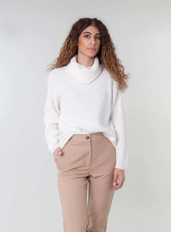 Maglia collo alto panna - Pennyblack