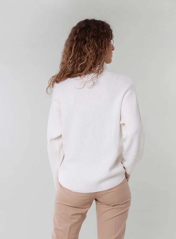 Maglia collo alto panna - Pennyblack