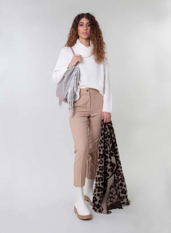 Maglia collo alto panna - Pennyblack